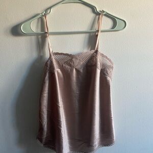 Vintage night top Camisole with Lace Trim
